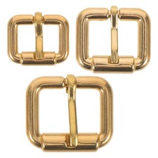 3 Pcs Brass Strap Adjuster Buckle Belt Replacement Metal Accessory