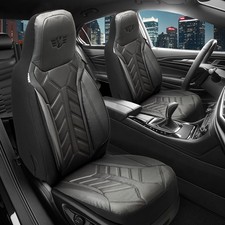 2x Sitzbezüge passend für Mercedes CLS C218 Schwarz-Anthrazit Pilot | APOL504