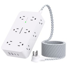 Power Strip Surge Protector, 12 Multiple Outlets 4 USB Ports 2 USB C , 5Ft B...