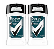 Degree Men UltraClear Antiperspirant Deodorant Black White 2 Count 72-Hour 2.7oz