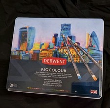 NEW DERWENT PROCOLOUR Professional Colour Pencil Set 24 Pencils Colours