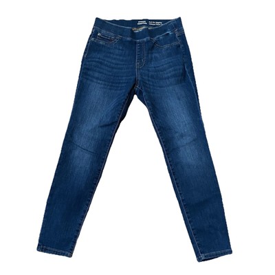 Amazon Essentials Jeans Womens 8 Short Dark Blue Denim Stretch Pull On Jegging