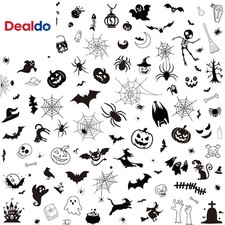 182PCS Halloween Temporary Tattoos for Kids Adults, 15 Sheets Waterproof Fake