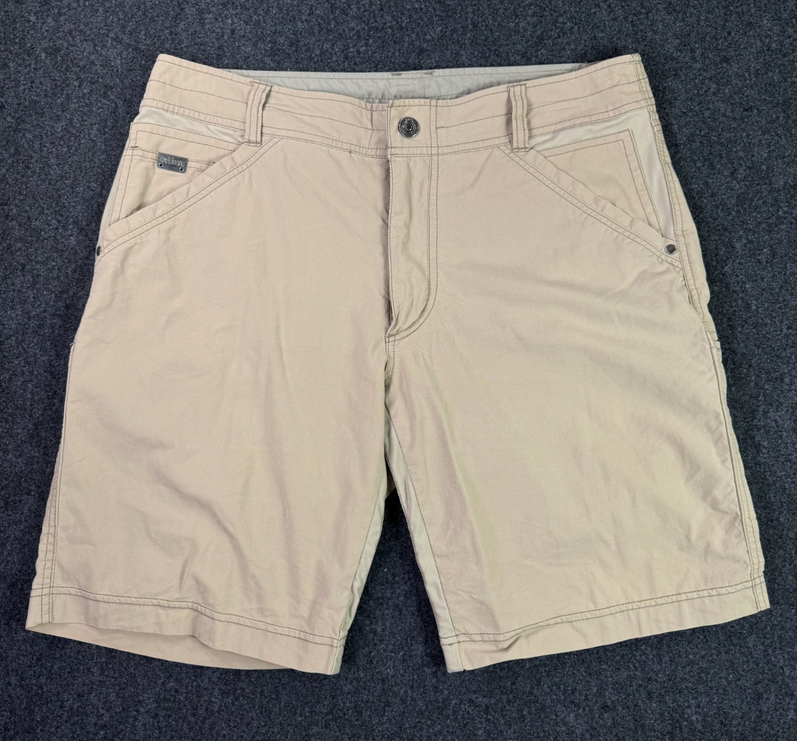 Kuhl Khaki Radikl Mens 34 Stretch Utility Outdoors Hiking Shorts Nylon Beige
Opens in a new window o