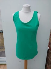 Ruth Langsford Essentials Basic Vest Cotton Blend Jade New Size Small