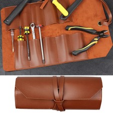 Neatly Foldable Leather Tool Roll Bag for Secure and Stylish Hardware Storage