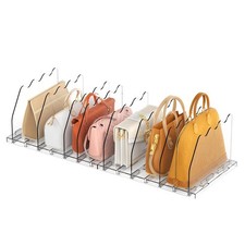 Purse Storage Organizer for Closet, Clear Closet Bag Storage Dividers Rack Sh...