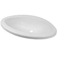 Einlegemulde Waschbecken oval Wohnmobil Wohnwagen Caravan Camping 510 x 350 weiß