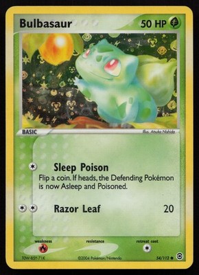 Pokemon Bulbasaur 54/112 Excellent Firered & Leafgreen Reverse Holo Englisch 2004