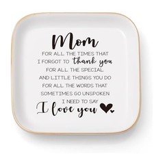 Gifts for Mom from Daughter, Son Thank You Mom Jewelry Dish Christmas