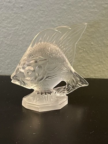 Fenton Glass Sunfish Figurine Clear Frosted - Read