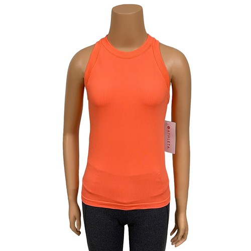 Athleta Renew Seamless Racerback Tank Sz S $49 New Sunset Glow Orange Fitted Top