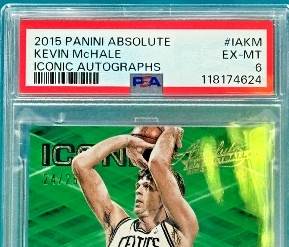 2015 Panini Absolute Kevin McHale Iconic Autographs Auto #24/25 PSA 8 POP 1! - Image 3 of 4