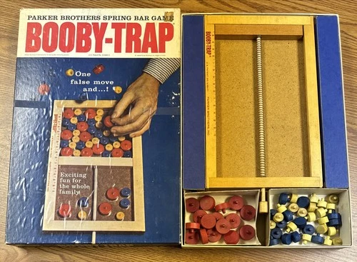 Parker Brothers Booby Trap spring board game 1965 Vintage - No Instructions