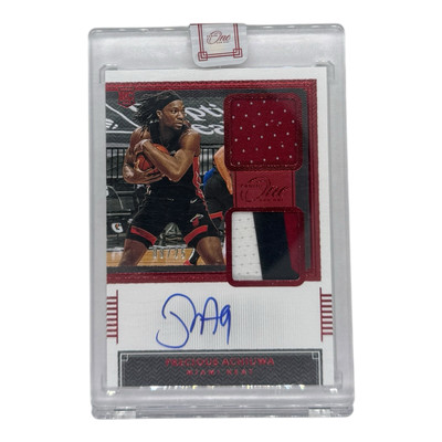 Panini One and One 2020-21 Precious Achiuwa RC Auto Dual Patch /25