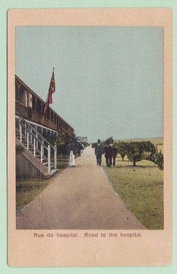 ANGOLA BENGUELA PPC Rua do Hospital 1914 [Jy27] Used to LISBOA 2 x 10r REPUBLICA