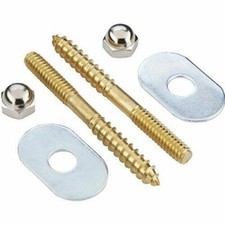 LOT OF 6 Do it 1/4" X 2-1/2" Brass Toilet Screw Set, 443964