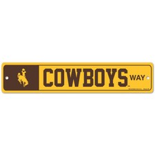 Wincraft NCAA Wyoming Cowboys Way Street Sign 3.75x19 FREE SHIP 