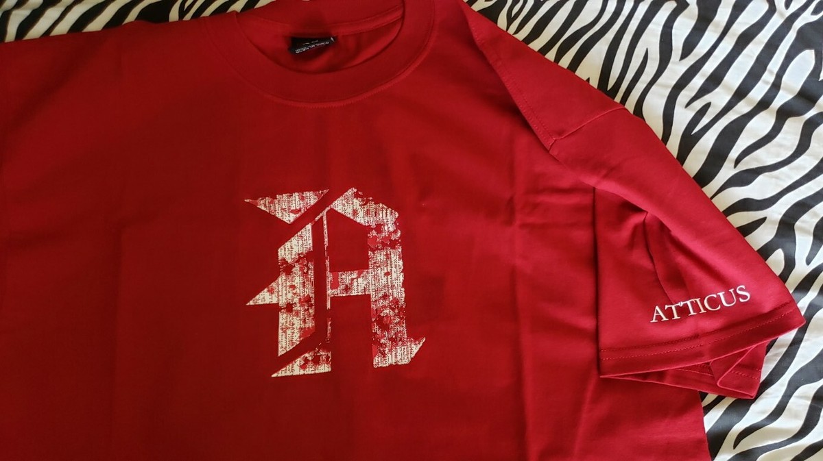 Vtg Authentic ATTICUS Brand Red T-shirt Sz XL Blink 182 * RARE 