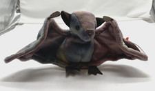 Batty the Bat Rare Retired Ty Beanie Baby 1996 1998 Mint P.E. W Multiple Errors