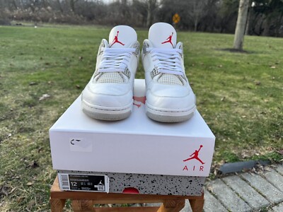 Size 12 - Nike Air Jordan 4 Retro Mid White Oreo Retro Rare  display picture 2