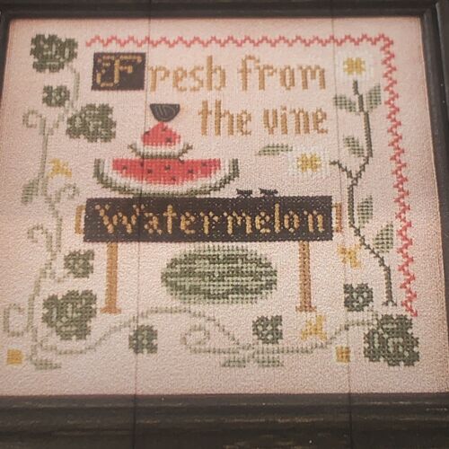 Chart Pattern Watermelon Garden Cross Stitch Chart Little House Needleworks