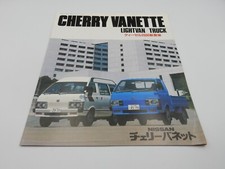 Nissan Cherry Vanette Light Van/Truck Car Sales Brochure. Japanese Brochure.