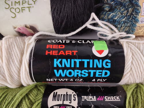 16 Skeins Yarn Mixed Lot. Multiple Colors and Sizes includes 3 wool. 4+ LB Yarn - Picture 11 of 24