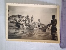 Cartolina Foto persone in acqua con moscone Venezia 1932 ZA615 ^