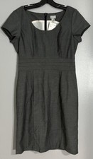 H & M Career Casual Short Sleeve Gray Lined Dress Sz 10 On Sale WOW LOOK!!!!