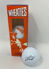 Vintage 1996 Wheaties, Tiger Woods Signed , 3 New in Box, Titleist Golf Balls