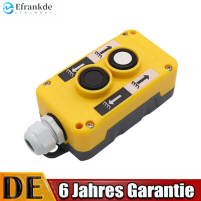 250V COP2B Crane Button Entladen Der Heckplatte Regenschutziger Gelb Kunststoff