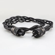 OCC Silver Plated Wire US EU Schuko AU AC Hi-Fi Power Cable Rhodium Plated Plug