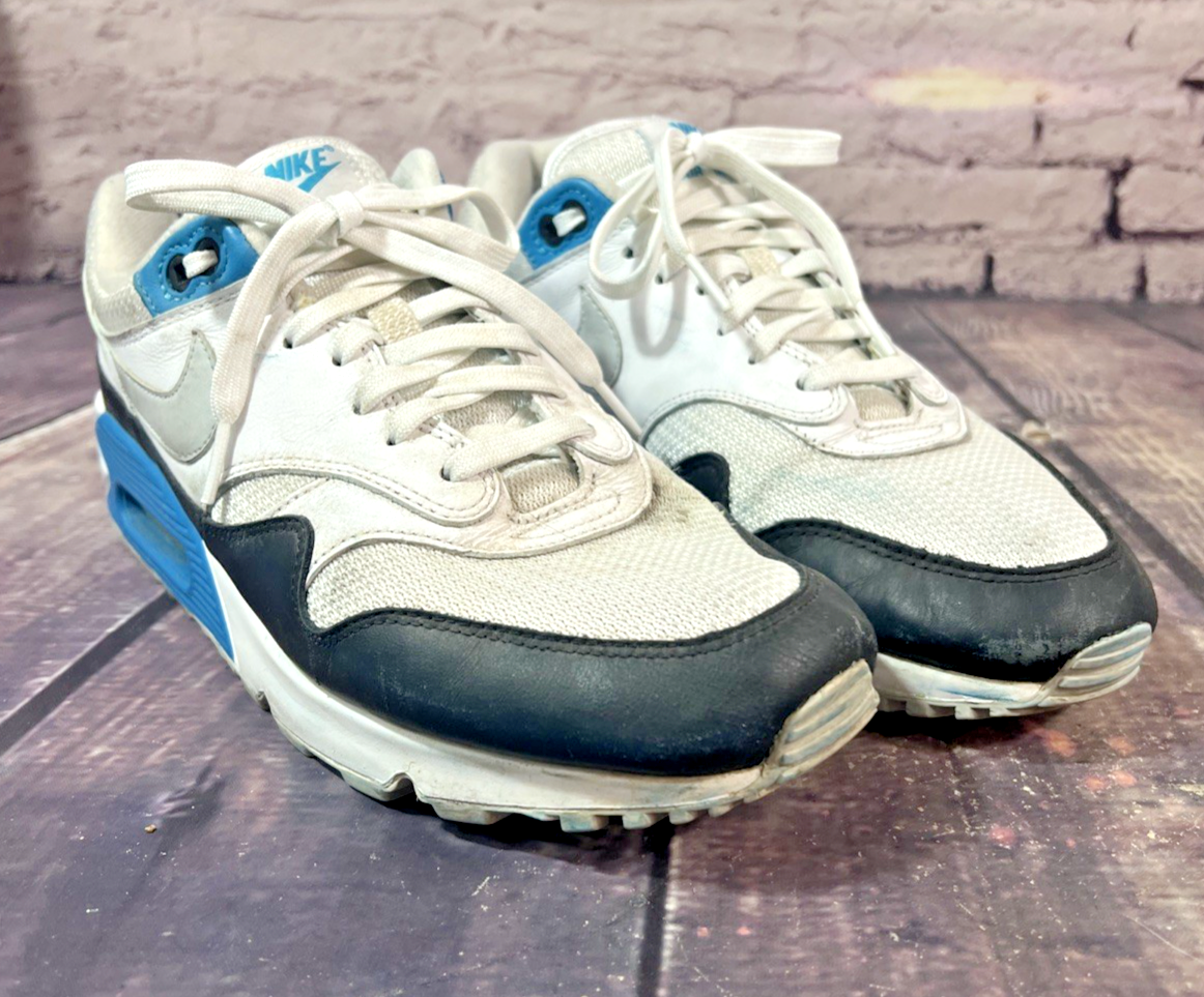 Nike Air Max 90/ White/Laser Blue 2018 AJ7695-104 Size