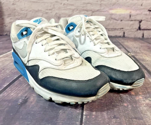 Nike Air Max 90/ White/Laser Blue 2018 AJ7695-104 Size 9.5