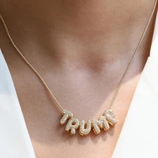Custom Name Necklaces For Women Personalized 3D Bubble Name Necklace