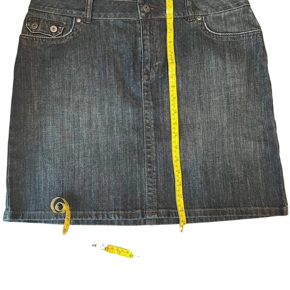 Falda vaquera Axcess lavada oscura nueva con etiquetas para mujer talla 14 falda vaquera clásica causal Foto 4 de 4