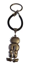 Palestine handmade keychain leather rope with handala pendant