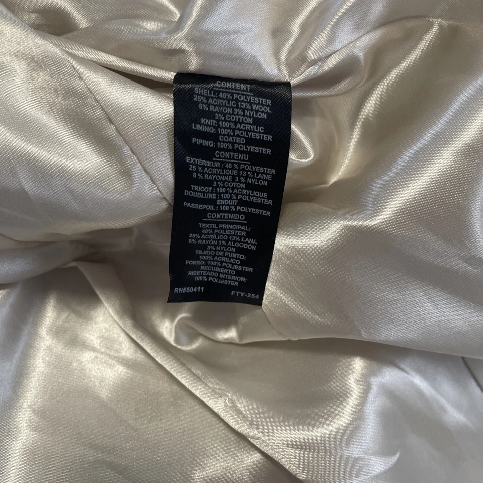 Hermoso Abrigo Kensie Espiga Color Crema Talla M Excelente Estado Foto 3 de 4