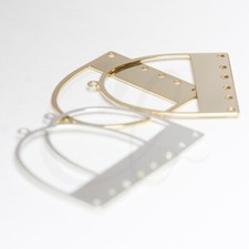 Laser Cut Solid Brass Charm with Multiple Holes - 34x30mm 4522C