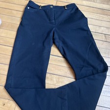 St John Sport by Marie Gray Navy Pants Gold Hardware Womens High Rise Size 4