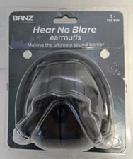 Banz Earmuffs #EP108 Hear No Blare EM006 Kidz Earmuff Onyx Size Adj +3 Black