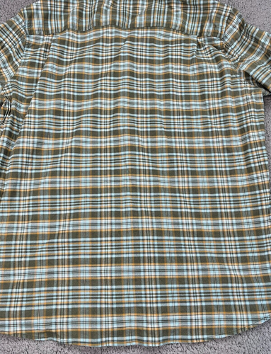 L.L. Bean Shirt Mens XL Regular Green Plaid Long Sleeve Button Up Logo Cotton - Picture 3 of 14