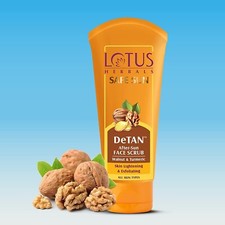 Lotus Herbals Safe Sun DeTAN After Sun Face Scrub All Skin Types, 100 g
