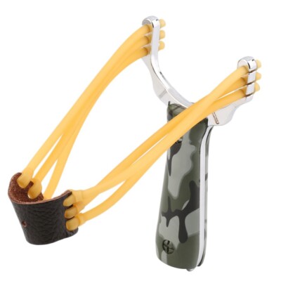 METALL Schleuder Survival Steinschleuder Holz Zwille Sportschleuder Outdoor