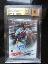 2018 Topps Chrome OZZIE ALBIES RC Auto SP Braves /99 Freshman Flash Mint BGS 9.5