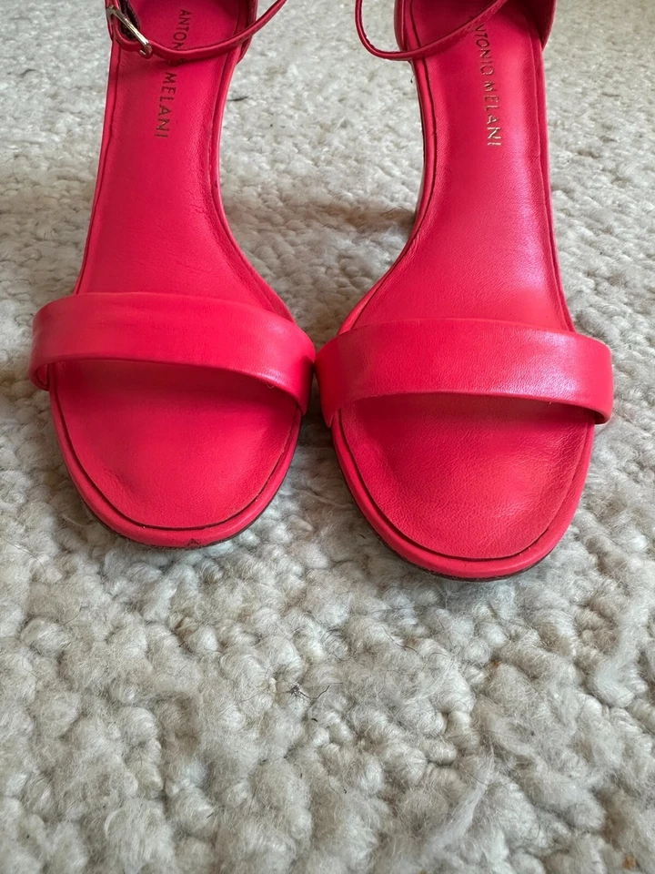 Sandalias Antonio Melani Stacen Rosa Talla 8 Zapatos Tacones Foto 3 de 4