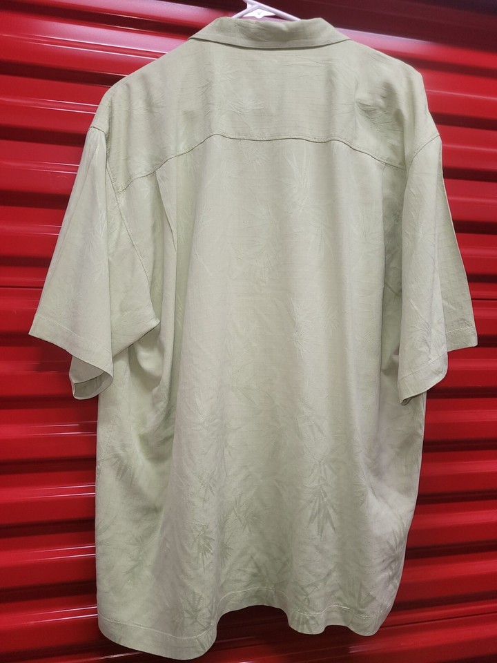 Tommy Bahama Hawaiian Shirt S/S Green 100 Silk Hula Girl Mens Size XL XLarge eBay