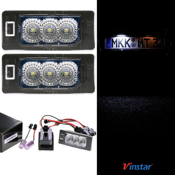 Vinstar Cree LED Kennzeichenbeleuchtung FüR Skoda Rapid Superb 3T 3V Yeti 5L-image