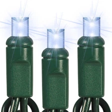 COOL WHITE LED Christmas String Lights Mini Lights Indoor Outdoor 50ct 24ft